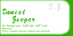 daniel zseger business card
